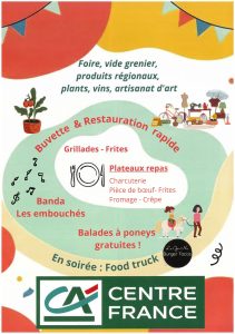 Menu - 11ème foire de la Pentecôte - SAINT-PARDOUX-L'ORTIGIER