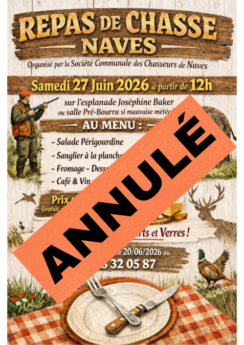 Repas de la chasse NAVES Annulé