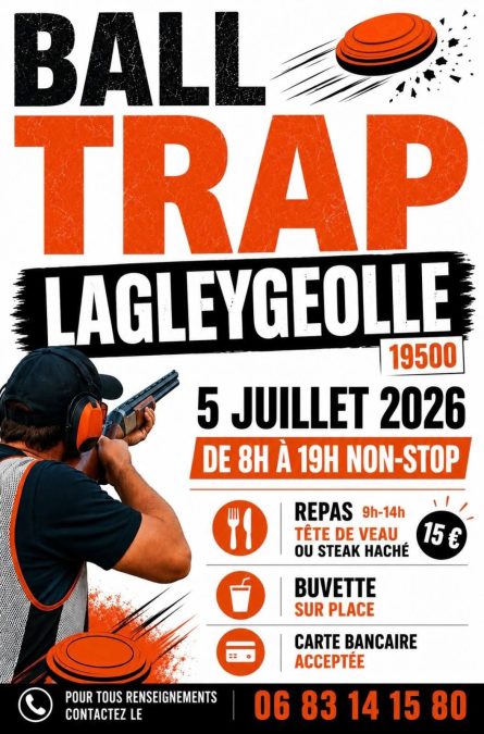Ball-Trap à Lagleygeolle le 5 juillet 2026 de 8h à 19h