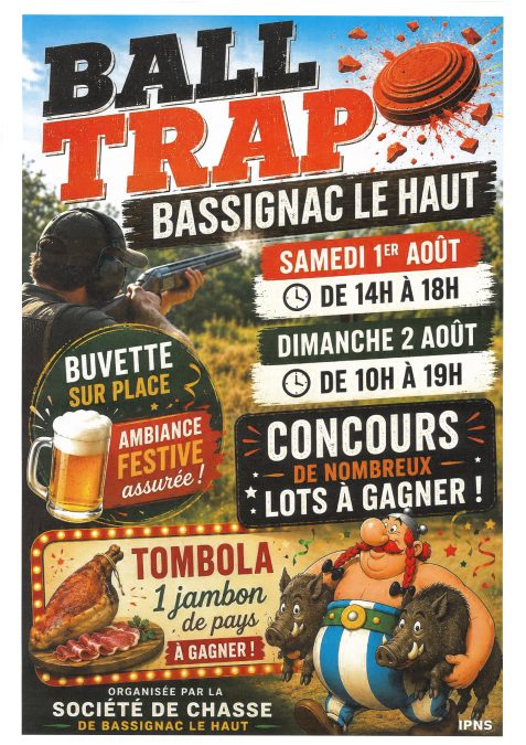 Ball Trap Bassignac-le-Haut le 1er août 2026